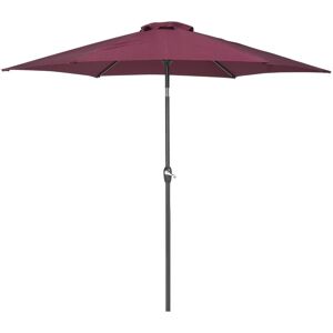 Beliani - Modern Garden Patio Outdoor Market Umbrella Parasol Metal Pole Burgundy Varese