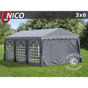 DANCOVER Marquee Party tent Pavilion UNICO 3x6 m, Dark Grey