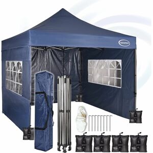 Mcc Direct - maximus Heavy Duty Gazebo 3x3m Pop Up Commercial Gazebo Market Stall Marquee ws blue