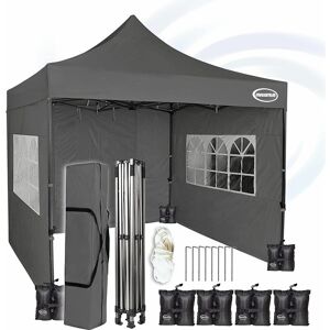 Mcc Direct - maximus Heavy Duty Gazebo 3x3m Pop Up Commercial Gazebo Market Stall Marquee ws grey