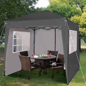 MCC DIRECT Mcc Premier 2X2m Pop-up Gazebo waterproof coating layer Marquee Canopy WS GREY