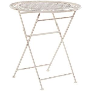 Beliani - Modern Outdoor Garden Bistro Table Metal Beige Balcony Chic Trieste