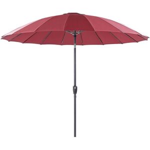 Beliani - Modern Garden Market Parasol Outdoor Umbrella Aluminium Pole Dark Red Baia