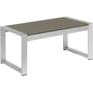 Beliani - Modern Outdoor Coffee Table Aluminium Frame 90 x 50 cm Dark Grey Salerno