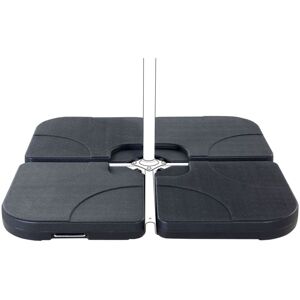 Beliani - Modern Outdoor Umbrella Base Weights 4 Piece Set Stand Anthracite Caria