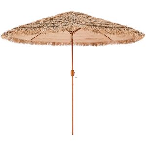 Mophorn - 9 ft Thatched Patio Umbrella with Tilt, Hawaiian-Style Beach Parasol Featuring Durable pp Thatch and 8 Metal Ribs, Grass Umbrella for