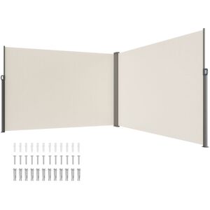Mophorn - Retractable Side Awning, 79'' x 236'' Outdoor Privacy Screen, 180g Polyester Waterproof Patio Screen, uv 30+ Room Divider Wind Screen for