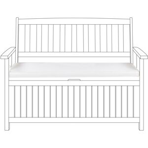 Beliani - Outdoor Bench Seat Pad Cushions with Ties Removable Cover White Sovana