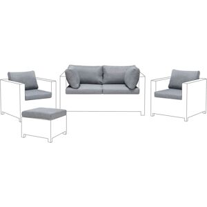 Beliani - Outdoor Cushion Cover Set Sofa Set Cases Set Polyester Grey Milano