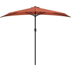 Vidaxl - Balcony Parasol with Aluminium Pole Terracotta 270x144x222 cm Half