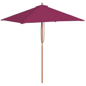 Garden Parasol with Wooden Pole 150x200 cm Bordeaux Red Vidaxl
