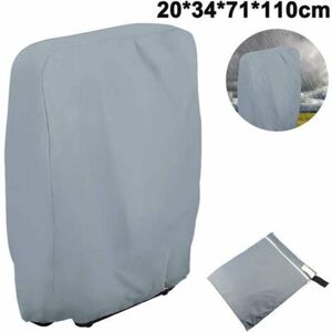 GOTRAYS Outdoor Zero Gravity Folding Chair Cover, Waterproof Dustproof All Weather Heavy Duty Patio Furniture Covers, 20/34xW71xH110cm, Grey