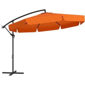 Outsunny - 2.7m Garden Cantilever Banana Parasol Sun Shade with Crank Orange