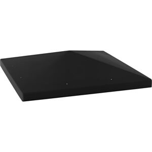 Outsunny - 3 x 3(m) Gazebo Canopy Replacement Cover, UPF30+, Black