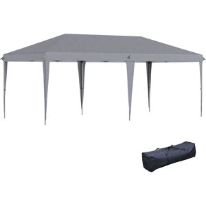 Outsunny - 3 x 6 m Pop Up Gazebo Patio Party Event Heavy Duty Canopy Grey