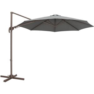 3(m) Cantilever Parasol 360° Rotation Roma Umbrella Hanging Sun Shade Dark Grey - Outsunny