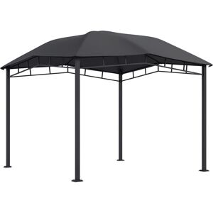 Outsunny - 3x3(m) Outdoor Patio Gazebo Pavilion Canopy Tent Steel Frame Grey