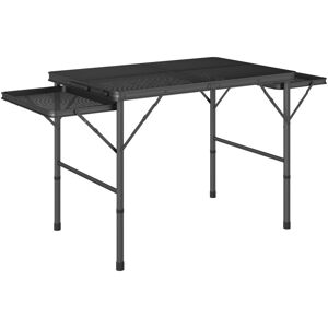 4.5ft Portable Folding Table, Height Adjustable Metal Picnic Table - Outsunny