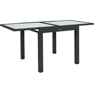 Outsunny - Extendable Outdoor Dining Table Patio Table, Clear