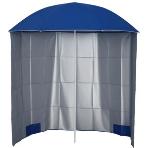 2.2M Outdoor Parasol Fishing Umbrella Beach Sun Shelter w/ Carry Bag Blue - Outsunny