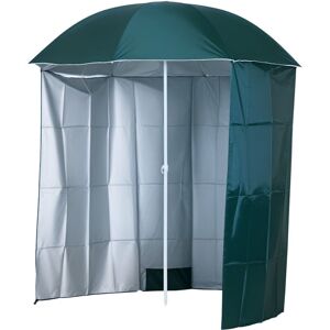 2.2M Outdoor Parasol Fishing Umbrella Beach Sun Shelter w/ Carry Bag Green - Outsunny