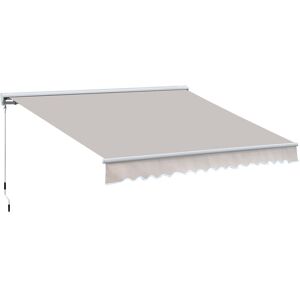 Outsunny Garden Door Awning Retractable Canopy Electric Patio Shelter 3.5W x 0-2.5D m
