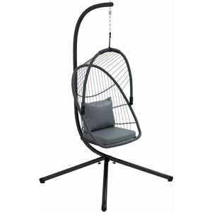 Outsunny - pe Hanging Swing Chair w/ Cushion, Patio Hanging Chair, Grey