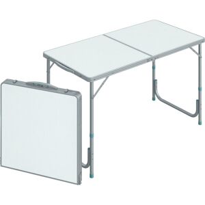 Outsunny - 4ft Aluminium Portable Folding Camping Picnic Table Outdoor Garden