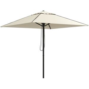 Outsunny - Sun Parasol with Vent, Table Umbrella for Patio, Garden, Pool Beige