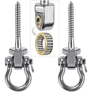 Tinor - Pack Heavy Duty Hangers with Bearings - Stainless Steel Porch Swing Hardware for Patio and Playground - Quiet Swivel Hooks - Heavy Duty Swing