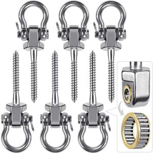 TINOR Pack Heavy Duty Swing Hangers with Bearings - Stainless Steel Hardware for Porch, Patio and Playground Swings, Quiet Swivel Hooks - Heavy Duty Swing