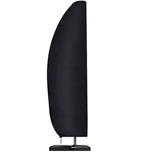 CYSLMUK Parasol Cover, Waterproof Windproof Heavy Duty Ripstop 210D Oxford Oversized Cantilever Cover with Zipper (280 x 45/81/30cm) - Black