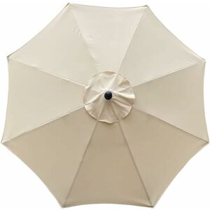 TINOR Parasol Replacement Cover, 8 Ribs, 3m, Waterproof, uv Resistant, Replacement Fabric, Beige