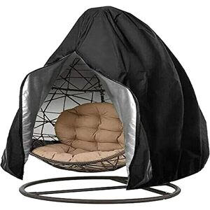 GOTRAYS Patio Egg Chair Cover, Waterproof Hanging Egg Chair Cover, Heavy Duty Outdoor Swing Egg Chair Cover, Windproof Garden Rattan Wicker Swing Chair Cover,