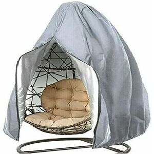 HOOPZI Patio Hanging Egg Chair Cover Double Egg Chair Cover Waterproof Veranda Patio Coccon Egg Chair Garden Furniture Cover with Drawstring-115190CM