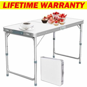 Briefness - Portable Folding Table Camping Picnic Catering Party Outdoor Indoor Heavy Duty