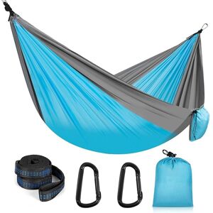 Tlily - Portable Outdoor Camping Hammock with 2 Tree Straps+2 Carabiners,Camping Accessories for Hiking,Travel,Beach,Yard,Garden
