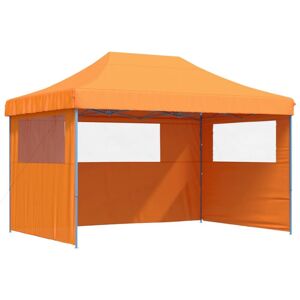 Vidaxl - Foldable Party Tent Pop-Up with 3 Sidewalls Orange