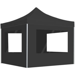 Vidaxl - Professional Folding Party Tent with Walls Aluminium 2x2 m Anthracite