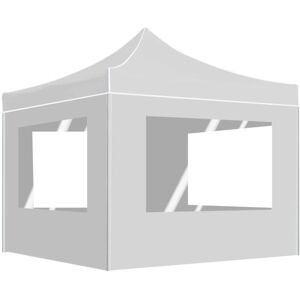 Vidaxl - Professional Folding Party Tent with Walls Aluminium 2x2 m White