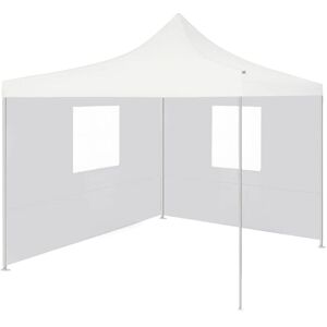 Vidaxl - Professional Folding Party Tent with 2 Sidewalls 3x3 m Steel White