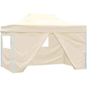 Vidaxl - Professional Folding Party Tent with 4 Sidewalls 3x4 m Steel Cream