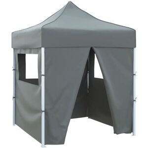 Bonnevie - Professional Folding Party Tent,Event tent with 4 Sidewalls 2x2 m Steel Anthracite VSVS309643