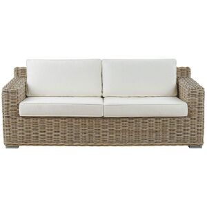 BELIANI Garden Sofa 2 Seater ARDEA Rattan Light Brown