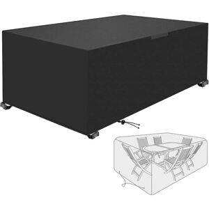 TONCHEAN Rectangular Garden Furniture Cover, Waterproof Winter Oxford Fabric Garden Table Cover, Chair and Furniture Set - 170 x 94 x 70 cm