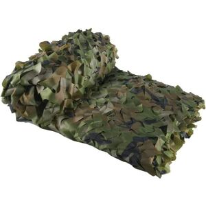 Cyslmuk - Rectangular shade sail in green camouflage mesh, camouflage design, 3x4 meters
