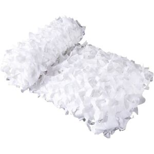 Cyslmuk - Rectangular shade sail in white camouflage mesh camouflage design 3x4 meters white