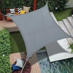 Hoopzi - Rectangular Sun Shade Sail ,Garden Outdoor Waterproof Shade Sail,98% uv Block Outdoor Awning Canopy,with co.ukee Rope,Grey2 x 2 m