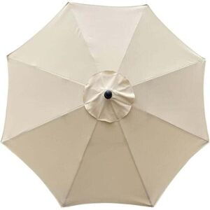 YMYNY Replacement parasol canvas 8 ribs diameter 3m waterproof replacement fabric uv resistant beige mumu