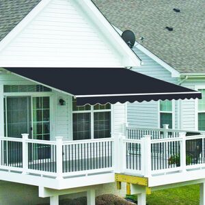 GREEN BAY Retractable Manual Awning Patio Garden Canopy Sun Shade Shelter Blue 2x1.5M